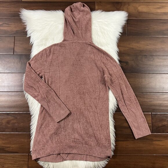 Barefoot Dreams Size Small CozyChic Ultra Lite Seashore Hooded Cardigan Sweater - Picture 8 of 10